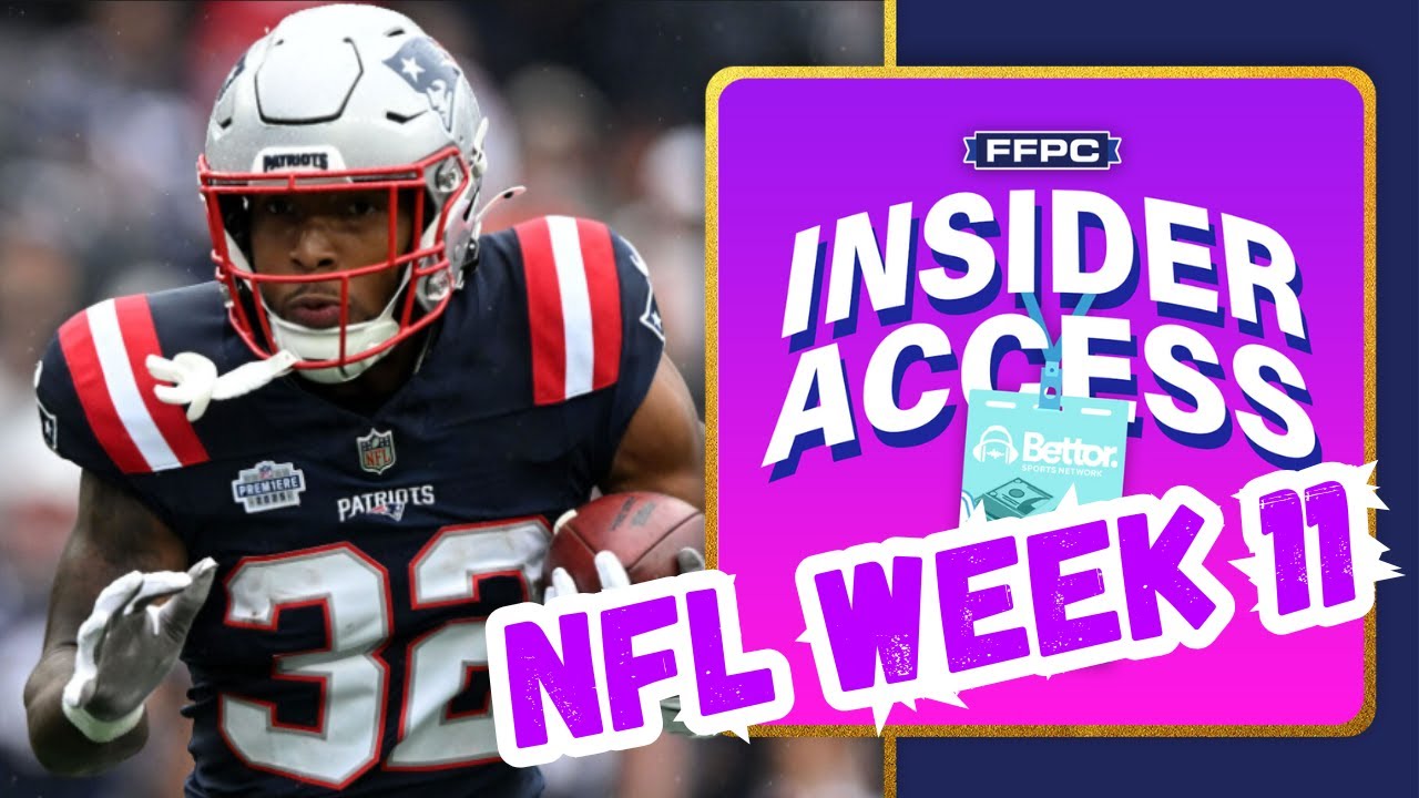 FFPC Insider Access: Fantasy Football Week 11 Rankings, Start/Sit Advice & NFL News 📱