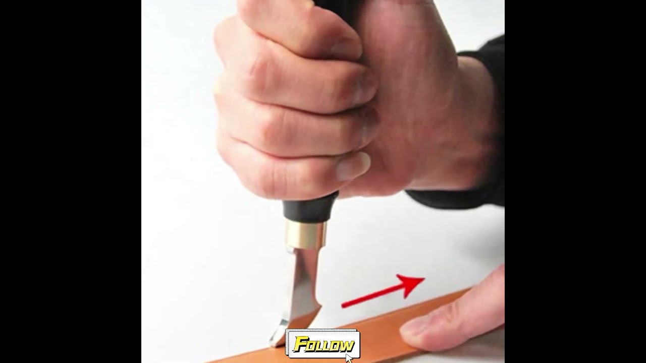 Discover the power of the Leather Edge Creaser!   #diytool #tools #leatherwork