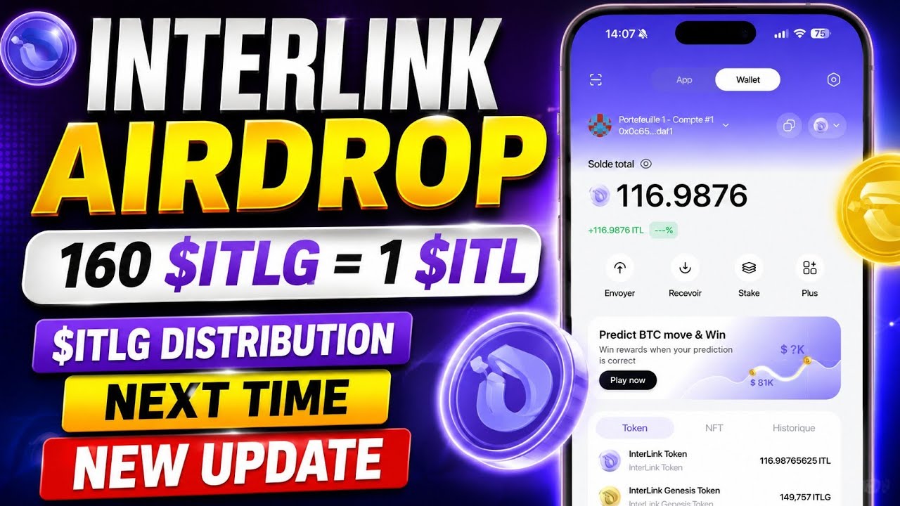 📌INTERLINK AIRDROP●160 $ITLG=1 $ITL🤯NEXT $ITLG DISTRIBUTION ●NEW UPDATE 