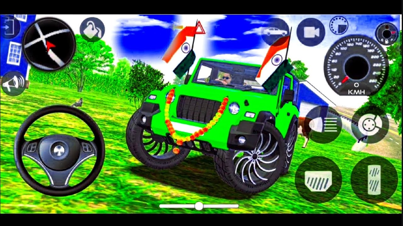 Modified Mahindra Thar😈Games:Indian Green Thar (Gadi Wala Games) Car Game Android Game - 