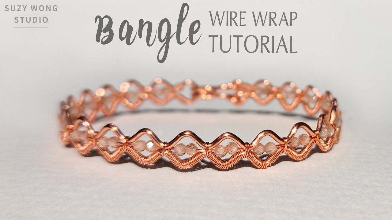 Simple Wire Wrap Bangle Tutorial |DIY Bracelet| Easy Bangle |DIY Jewelry |How to make