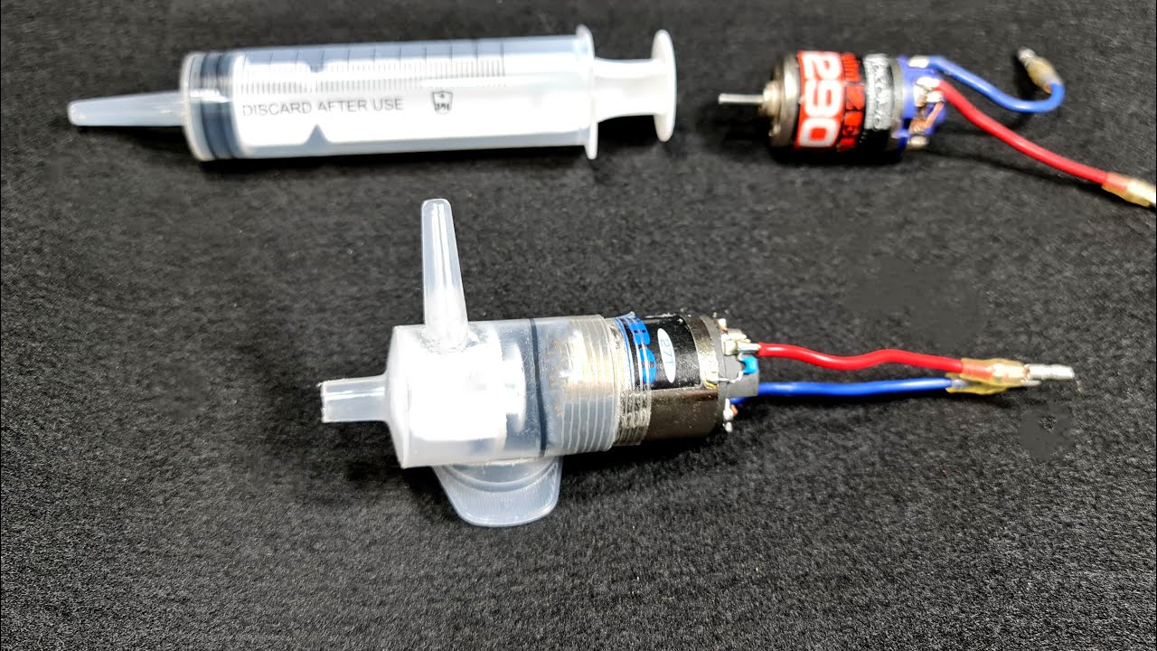 How To Make Water Pump using Syringe and 290 Dc Motor