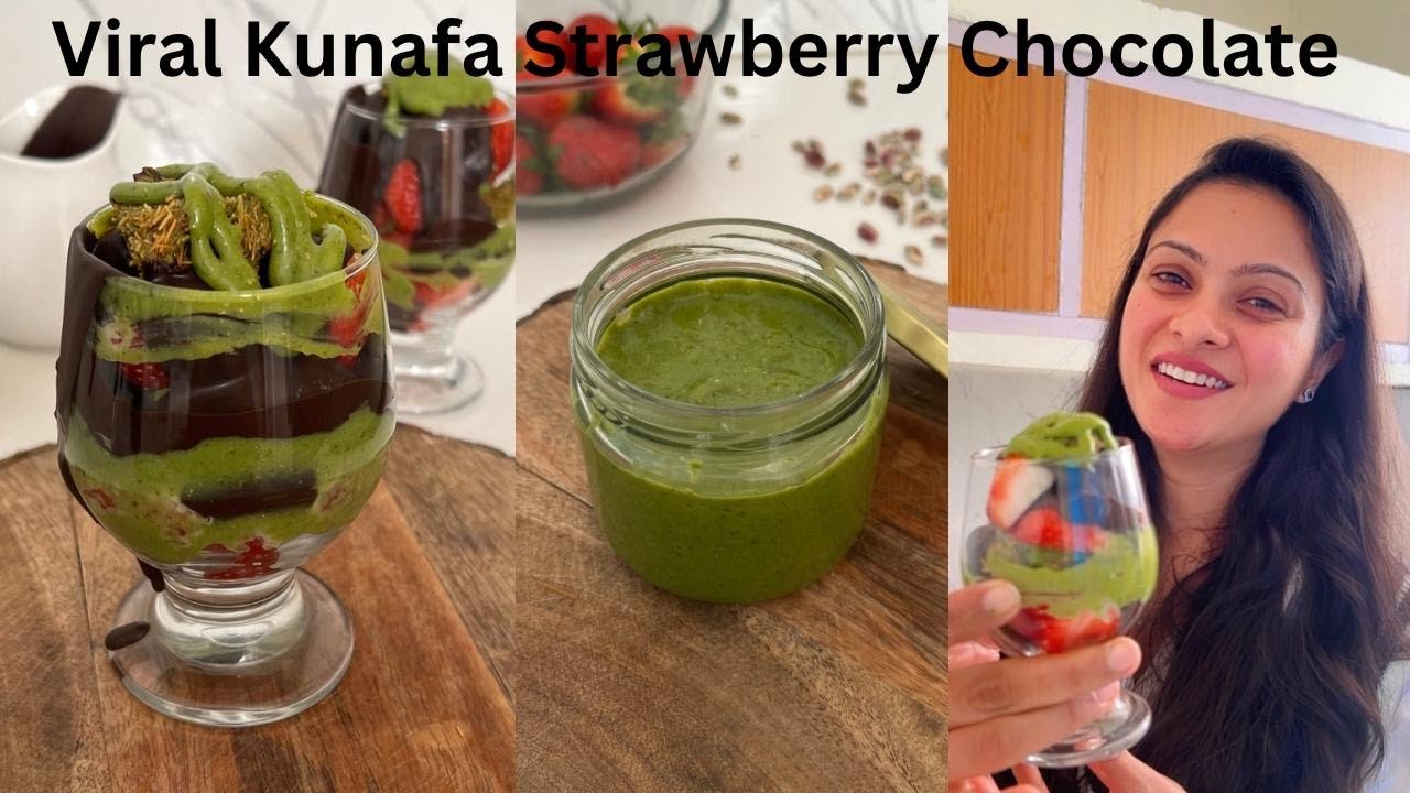 इतना पसंद आएगा, सोचा ना था | Viral Kunafa Strawberry Chocolate |Viral Dubai Kunafa Pista Chocolate