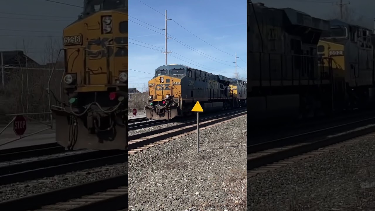 CSX 5296 ES40DC Leads CSX I017 At Lake Avenue Blasdell NY 3/8/24