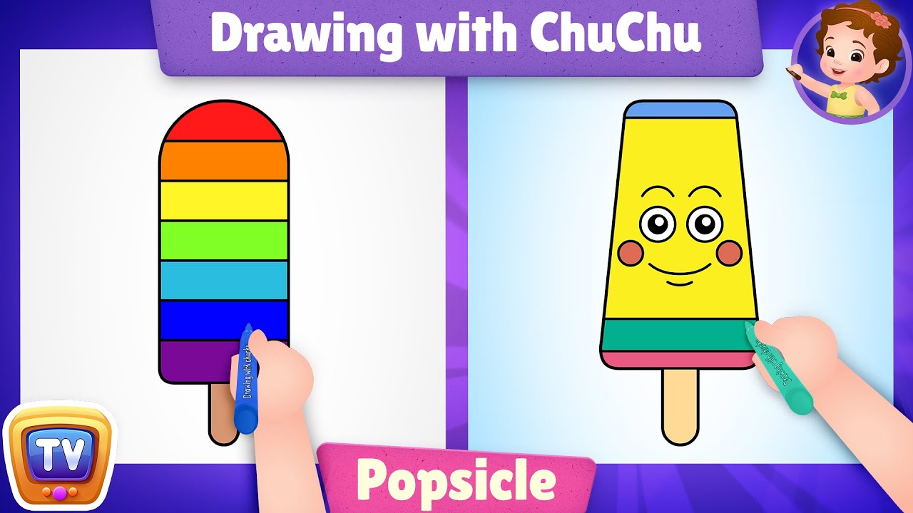 How to Draw a Popsicle? Ice Cream - More Drawings with ChuChu - ChuChu TV Drawing Lessons for Kids