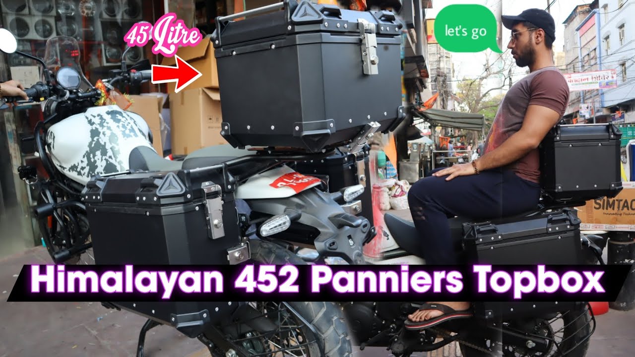 Full touring Setup for Himalayan 452 | Best aluminium Panniers & Topbox Himalayan 450 