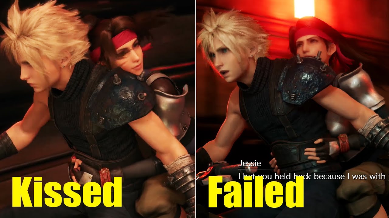 Get Kissed by Jessie VS Barely Passed VS Fail the Bike Test - Final Fantasy VII Remake 2020