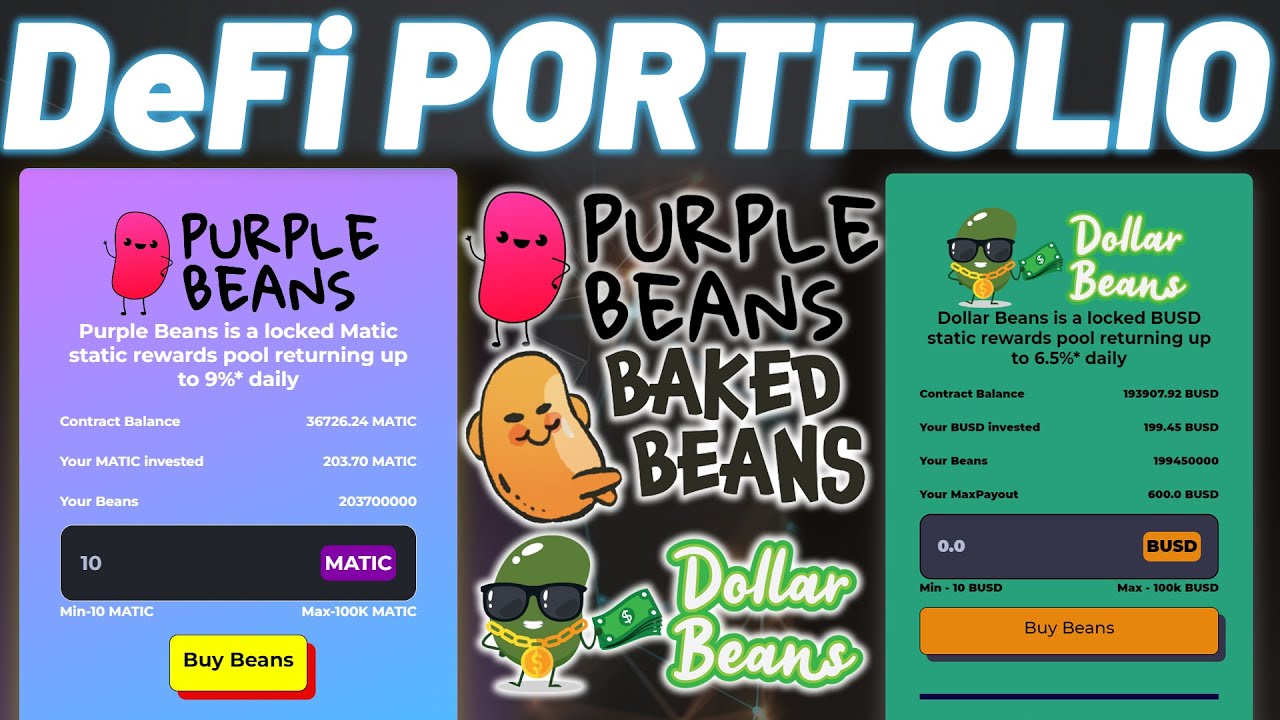 DeFi Portfolio Update | Baked Beans 2.0 | Purple Beans | Dollar Beans | Prosperity Gem Ventures