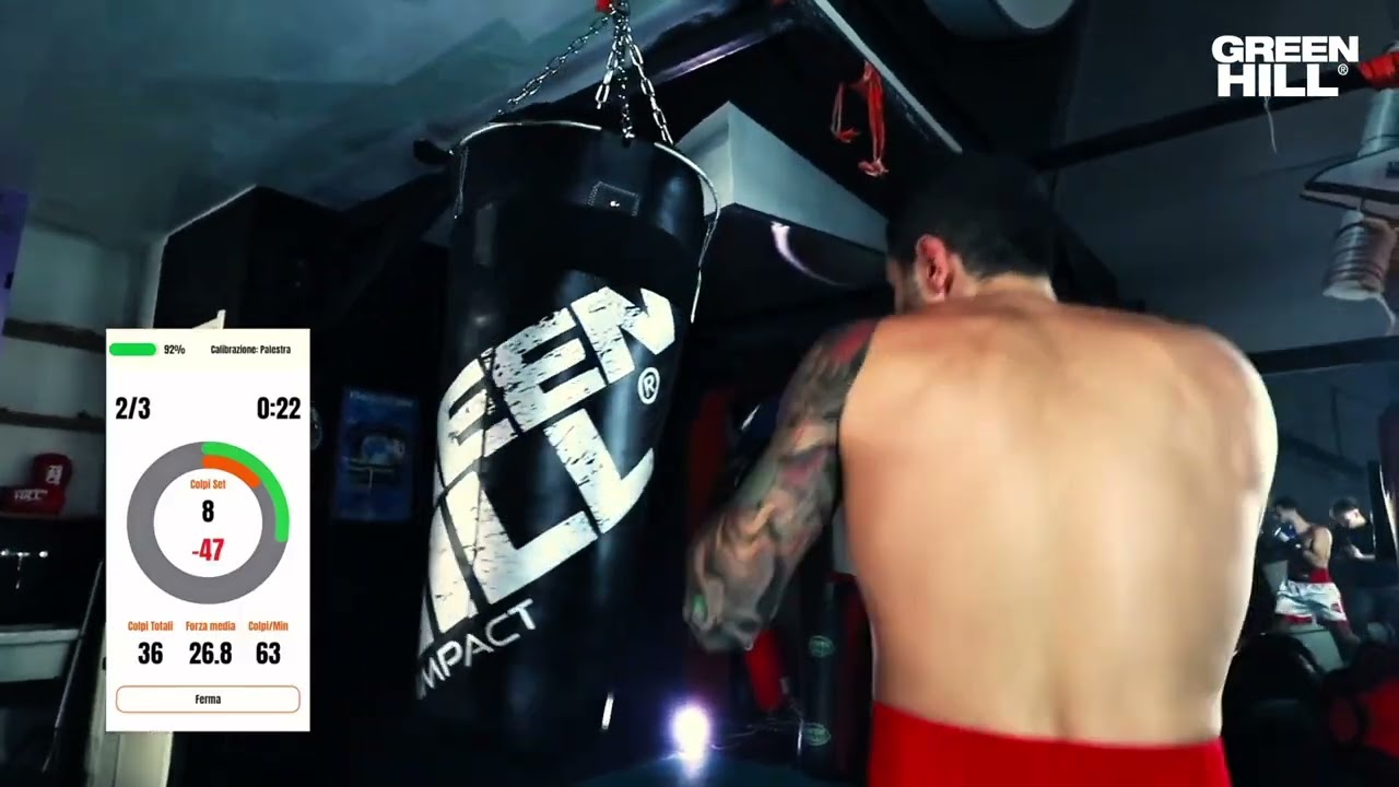 Boxing Revo Tracker sensore GREEN HILL per Sacco da Boxe Conta Colpi Pugilato misuratore Forza Pugni