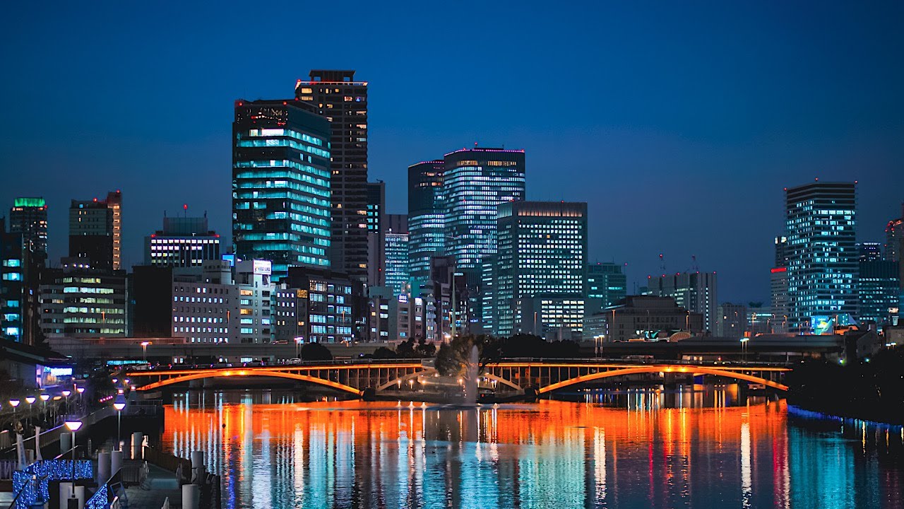 天満橋と天神橋 Osaka Night Walk - Tenmabashi & Tenjinbashi 4K HDR Japan