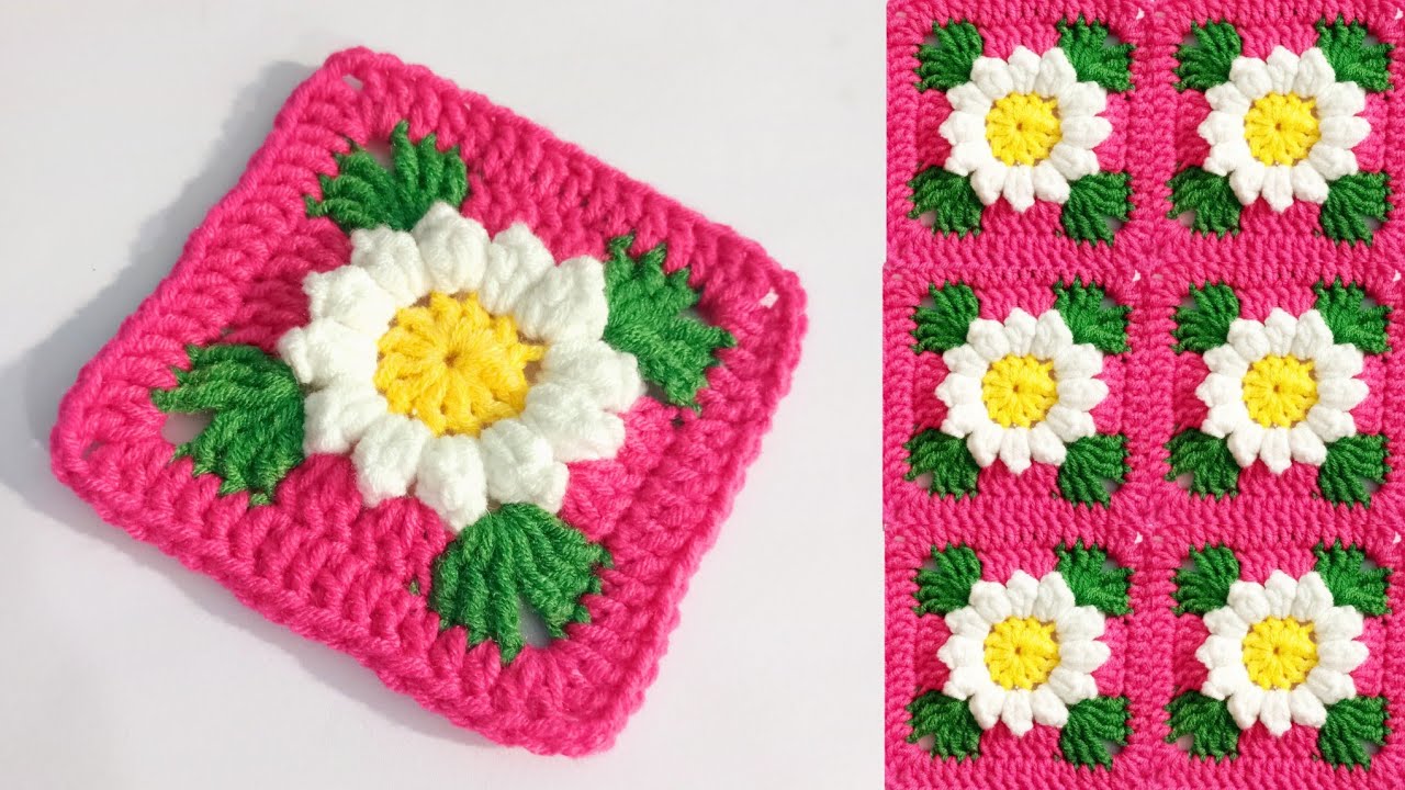 Beautiful Crochet Flower Granny Square Step by Step | Easy Pattern #crochet  #handmade