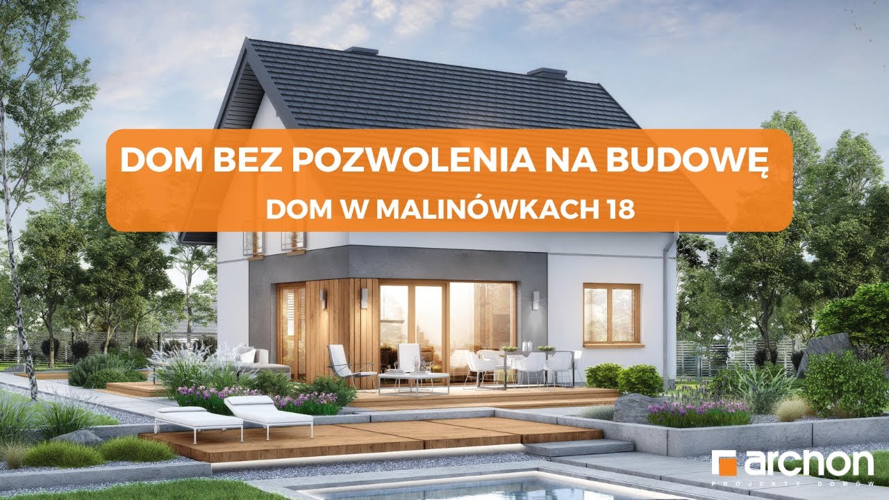 Dom w malinówkach 18 – Tani w budowie dom o powierzchni 90m2 I ARCHON+ Projekty Domów