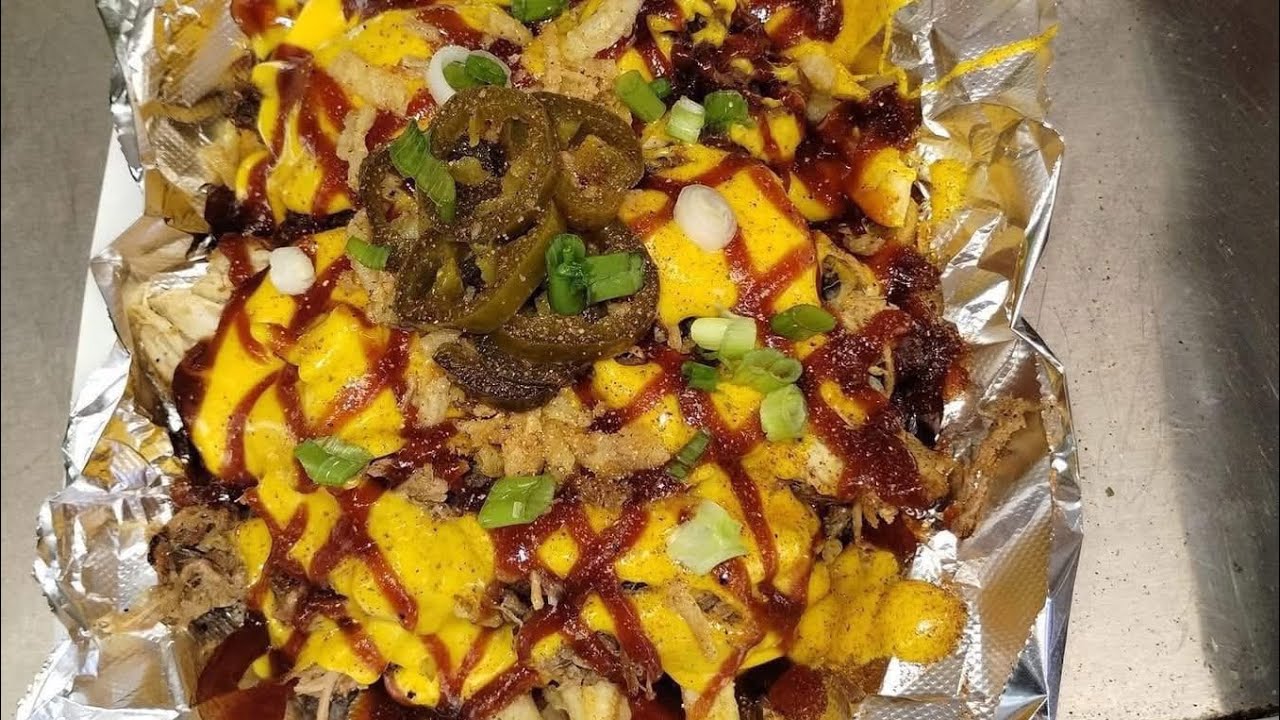POV intense food truck lunch rush