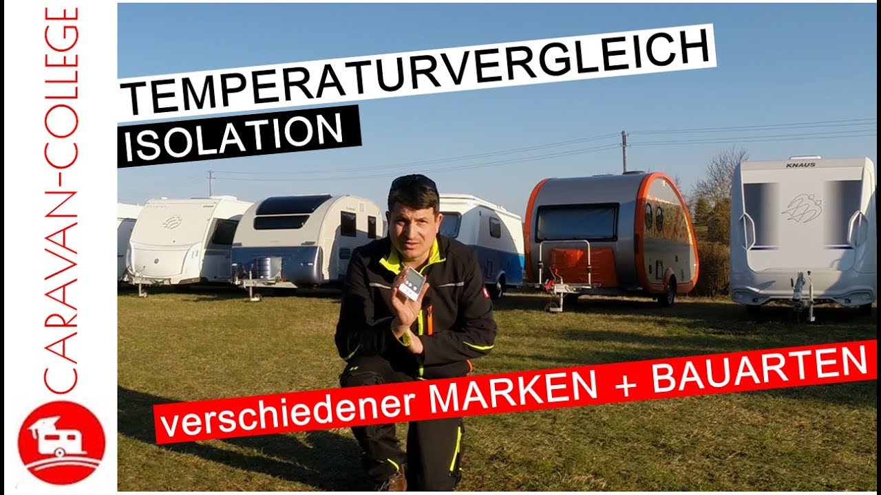 TEMPERATURVERGLEICH: ISOLATION VERSCHIEDENER CARAVAN BAUARTEN