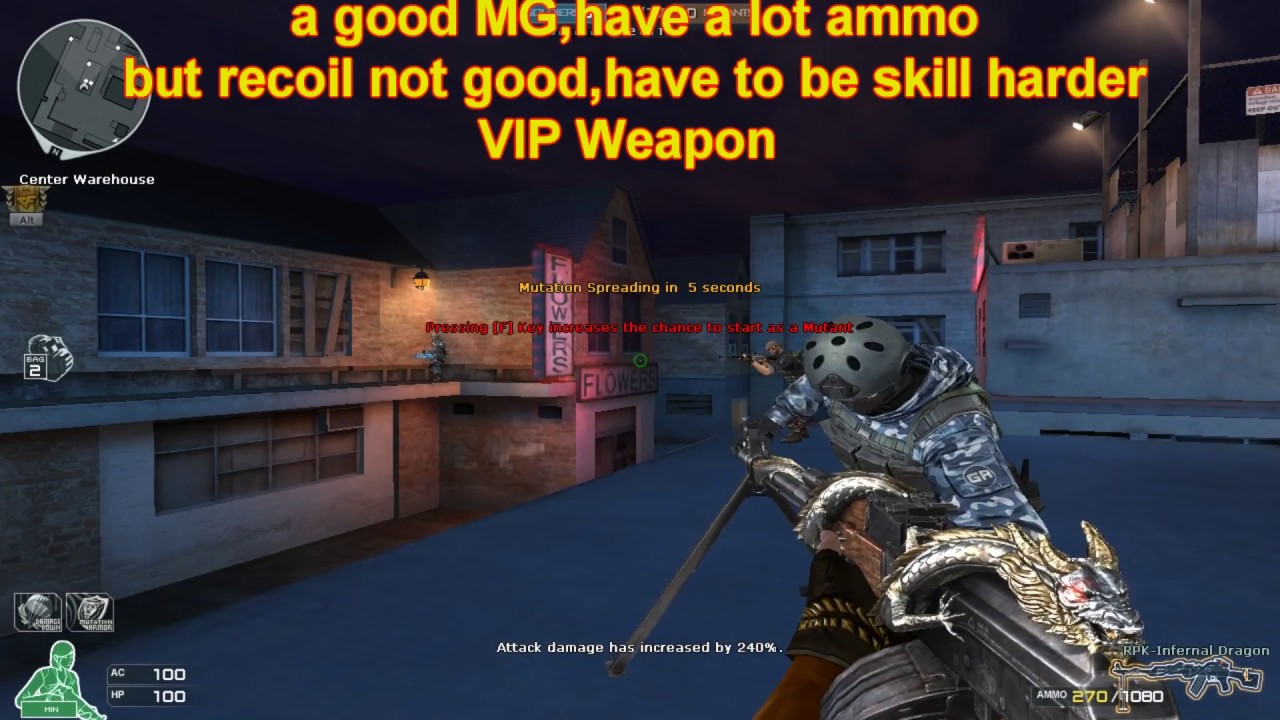 Crossfire NA 2.0: RPK-VIP 586 kills in HMX gameplay (ammo 270/1080) - When i try camper =))