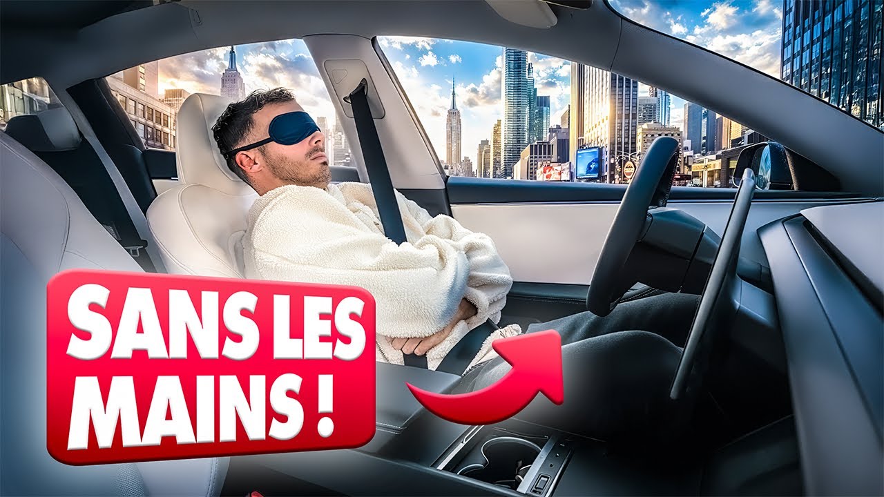 J'ai test&eacute; la conduite AUTONOME de Tesla et c'est INCROYABLE ! (enfin presque..😅)