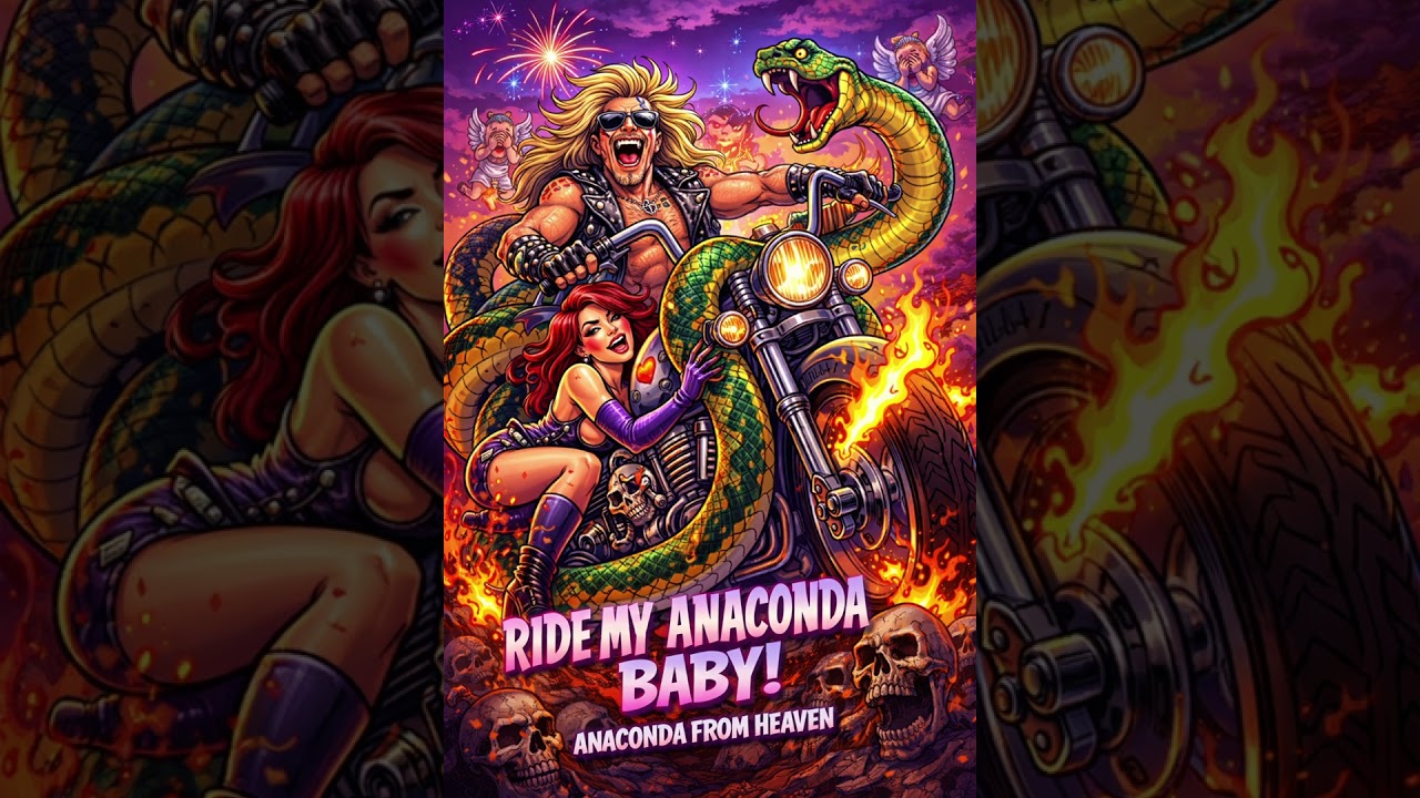 Kiss My A$$ Inc. – Anaconda from Heaven: Ride It Baby (Lyrics) | Hair Metal | Sleazy Glam Rock |