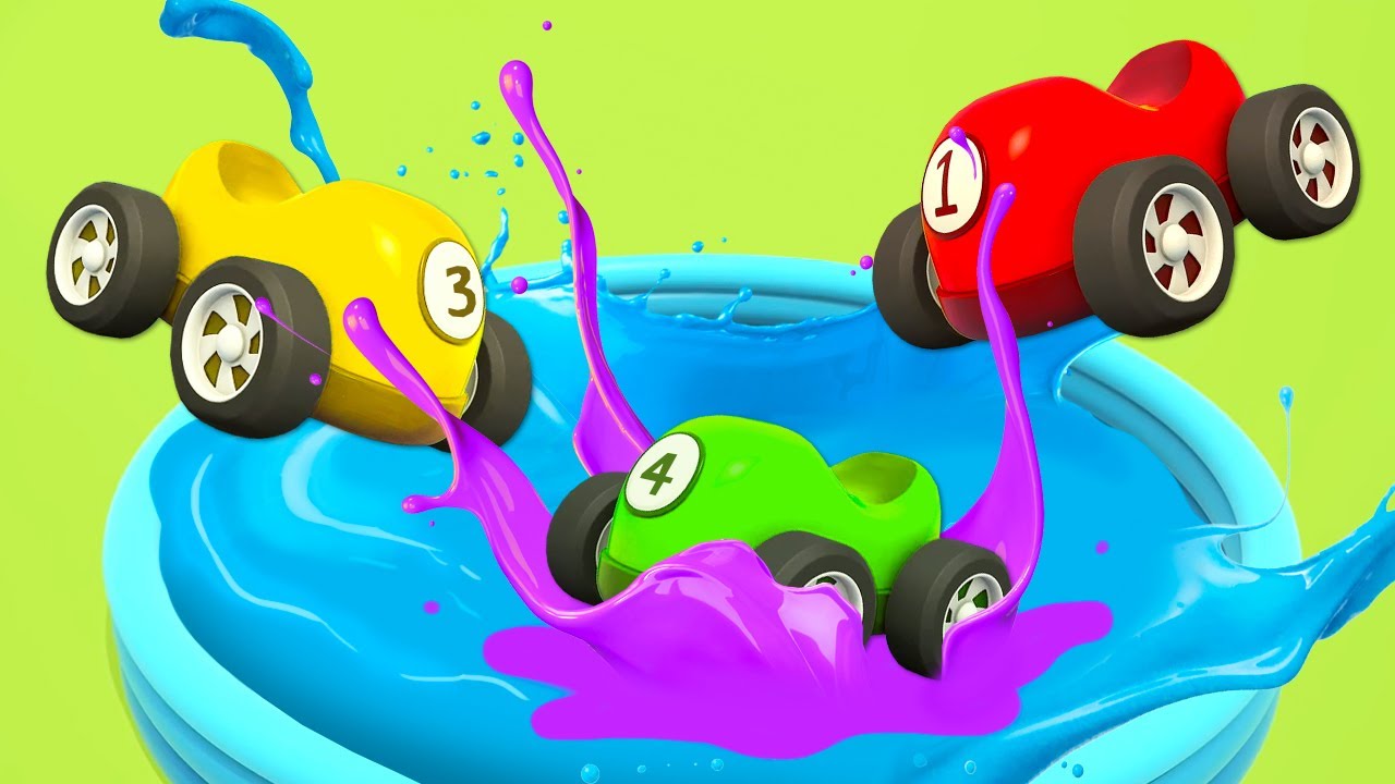 ¡Vamos a pintar los coches!  Vehículos de Servicio. Dibujos animados de coches para niños