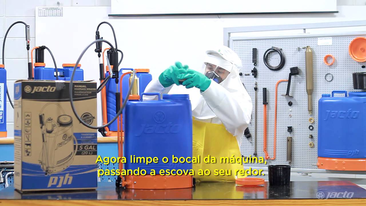Como fazer a limpeza do Pulverizador costal Jacto