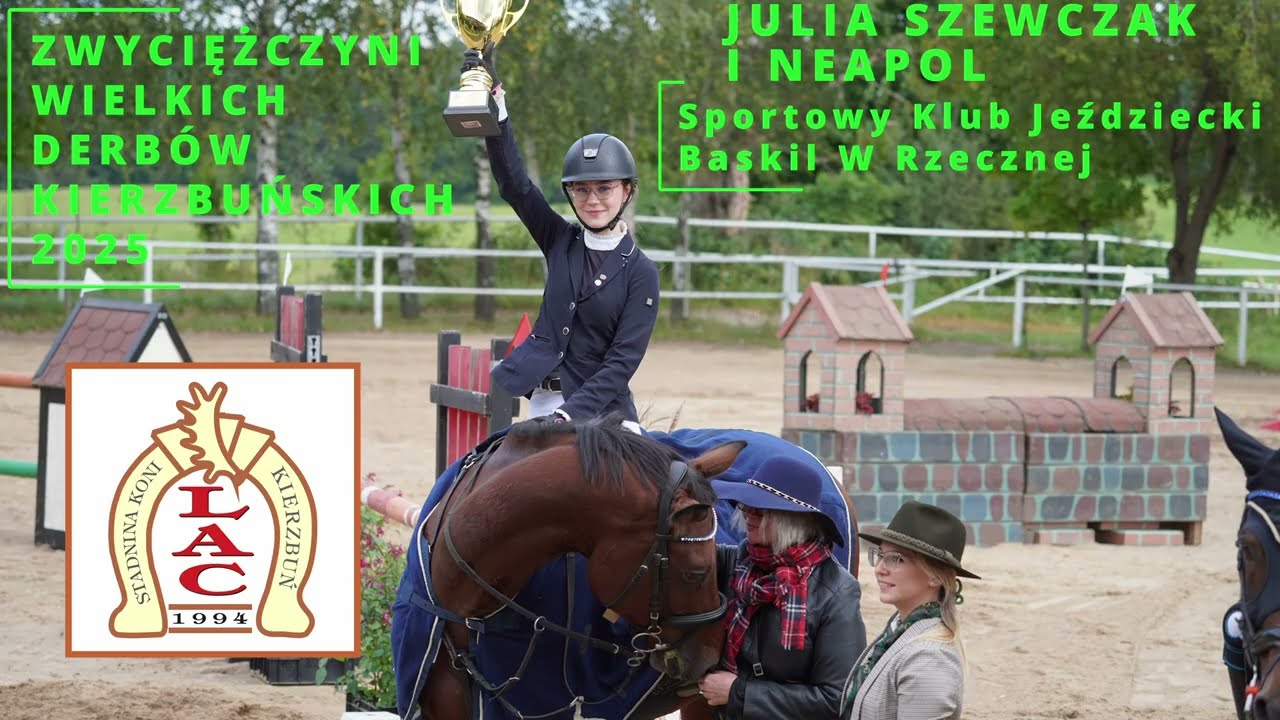 Wielkie Derby Kierzbuńskie 2025 - zwyciężczyni Julia Szewczak na koniu Neapol