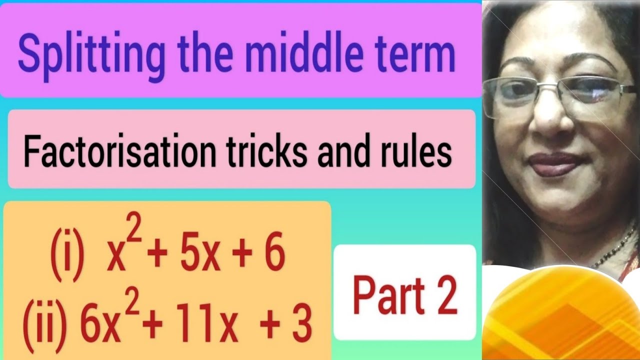 How to do Factorization Using Splitting Middle Term || Subhasri ma'am 