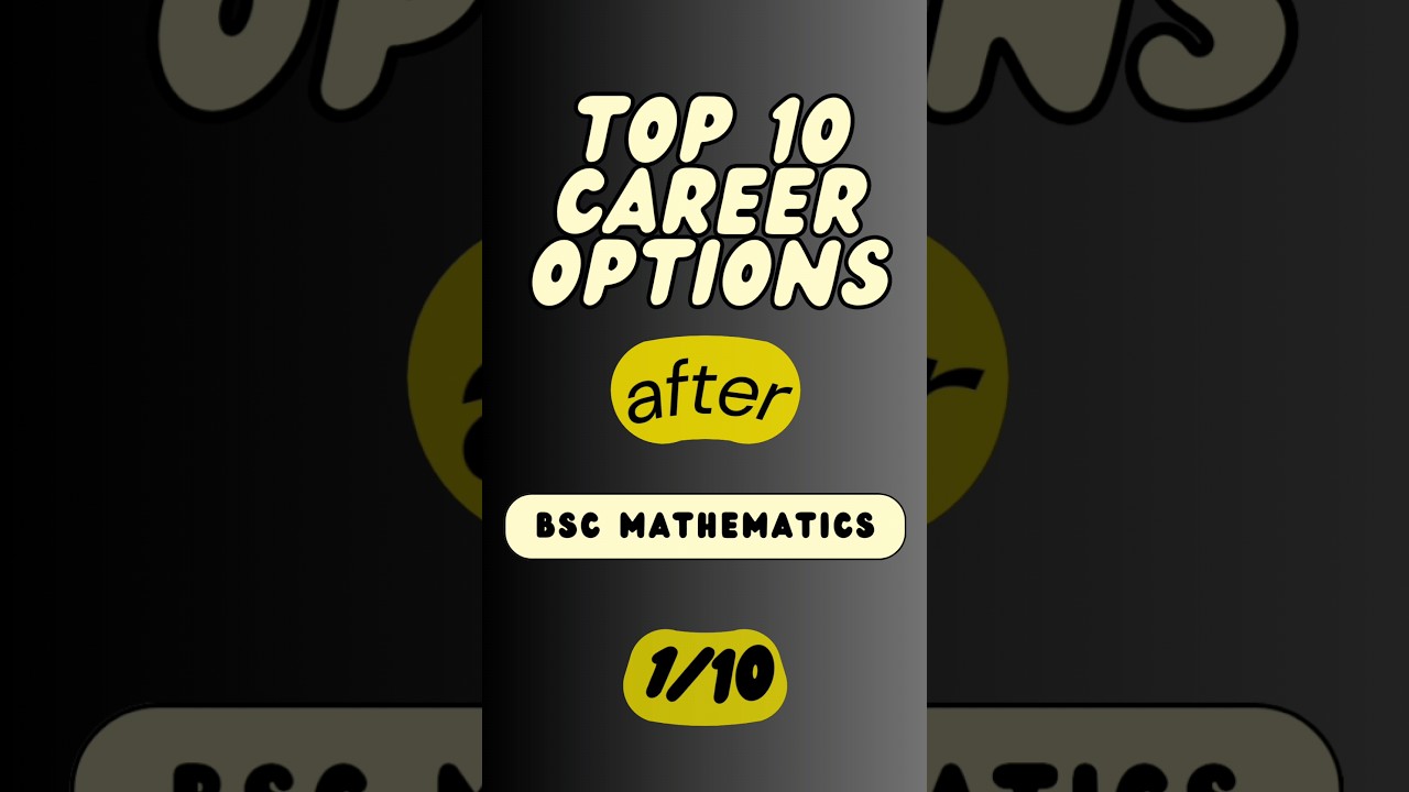 Top 10 Career Opportunities | After BSc Maths | Part 1 |Banking|Career | Salary | Skills|Education
