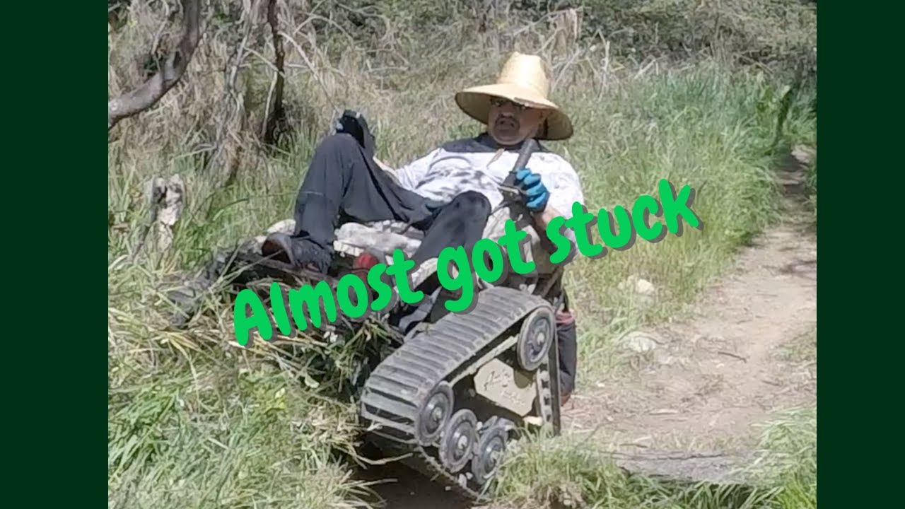 Pushing action track chair to the limits/Trying to prospect for gold