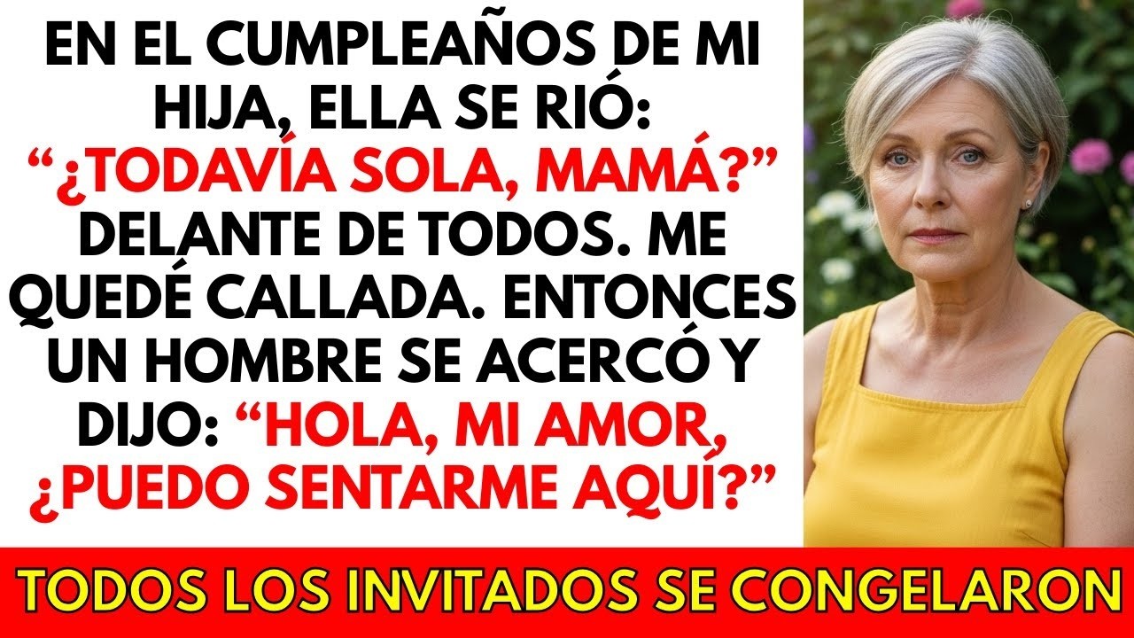 En el cumpleaños de mi hija, se burló de que yo no fuera viuda. Entonces, un hombre entró...
