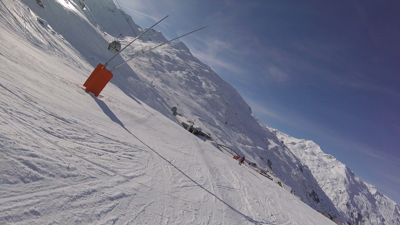 descente du Tourotel à Val thorens jusqu'à plan de l'eau