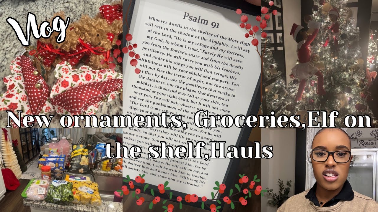 🎄Holiday Errands Vlog, Groceries, Grinch Fries, New Ornaments| Elf on the Shelf Christmas Shopping 
