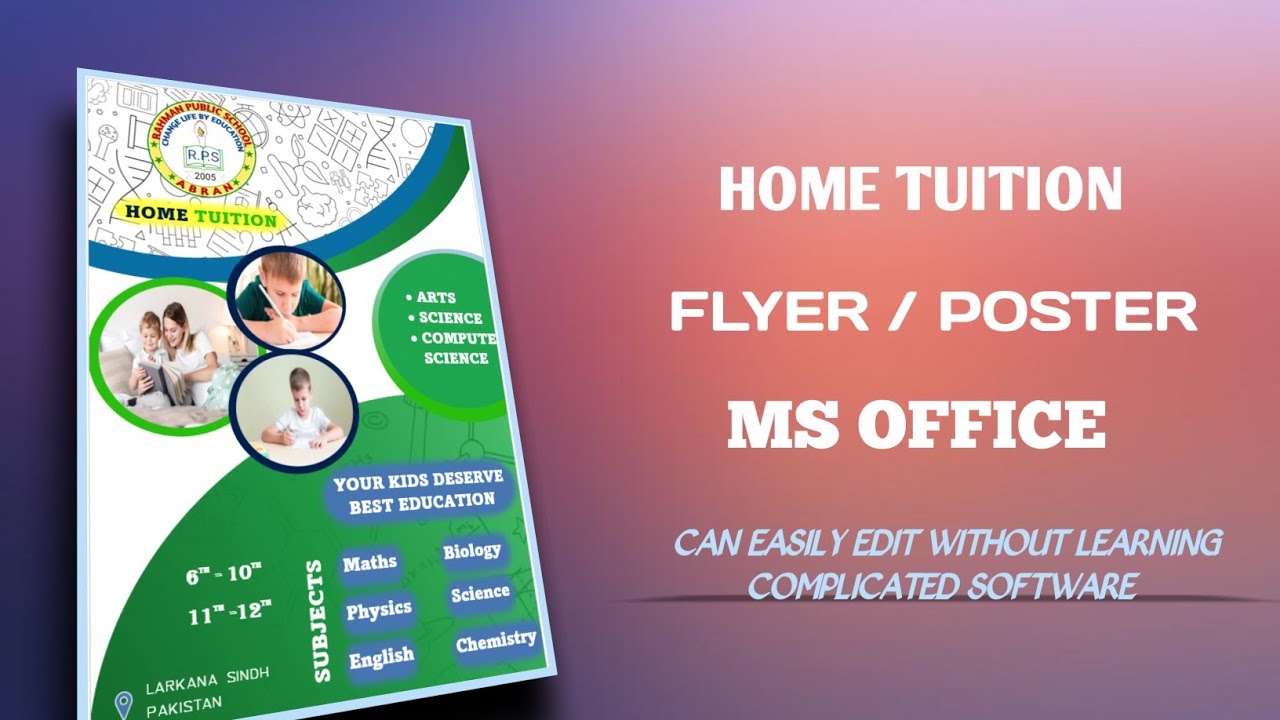 Creating a Professional Home Tuition Flyer in MS Word