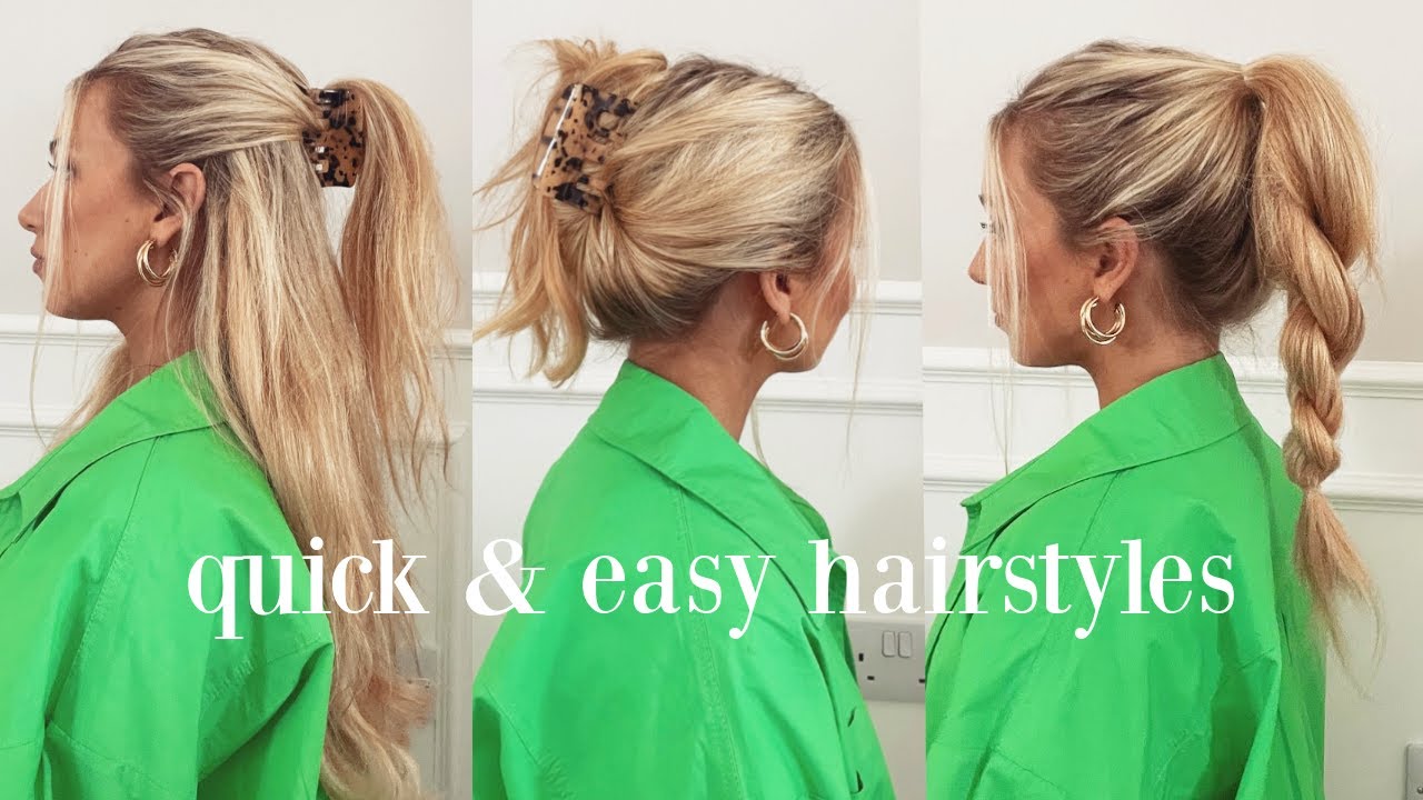 60 second hairstyles / 9 quick and easy hairstyles perfect for work, school