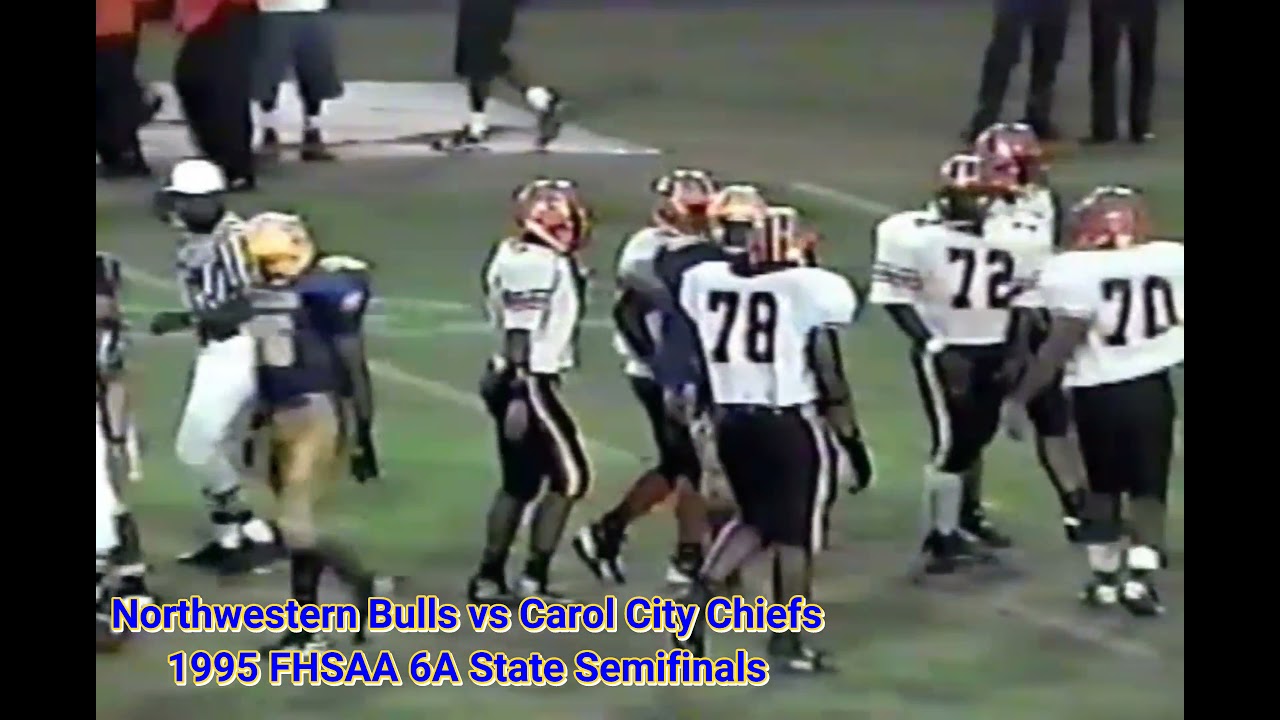 (Full Game)1995 Miami Northwestern Bulls vs Carol City Chiefs. FHSAA 6A State Semifinals