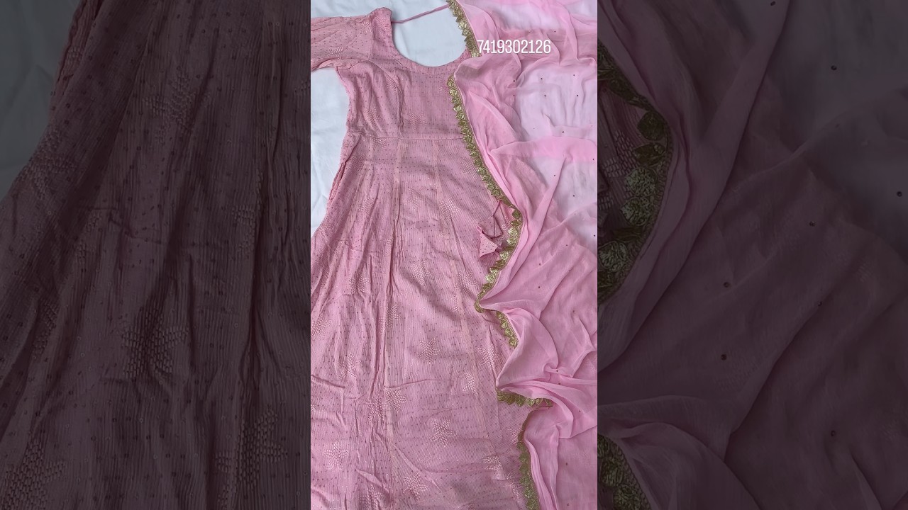 Chinon anarkali suit sequence work#sequence #anarkalisuits #anarkalikurtis #chinonsuit