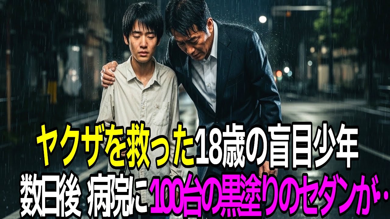 ヤクザを助けた盲目の少年、数日後、病院に100台の黒塗りの車が現れて…
