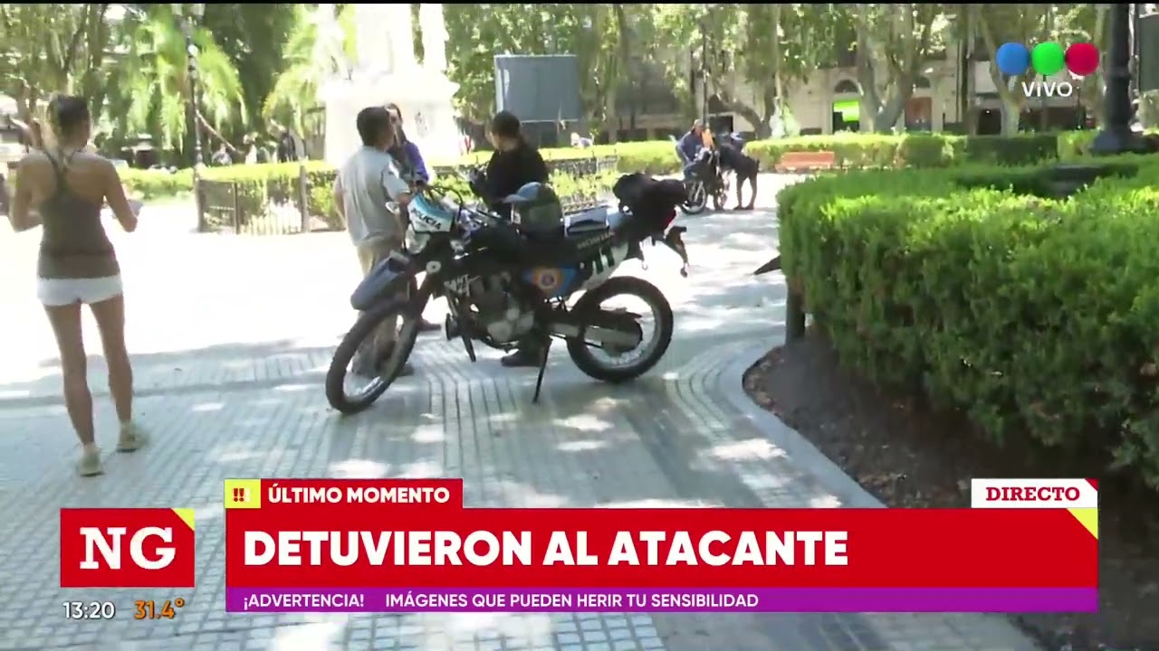 Pelea, apuñalado y un detenido en la Plaza 25 de Mayo ►TELEFE ROSARIO