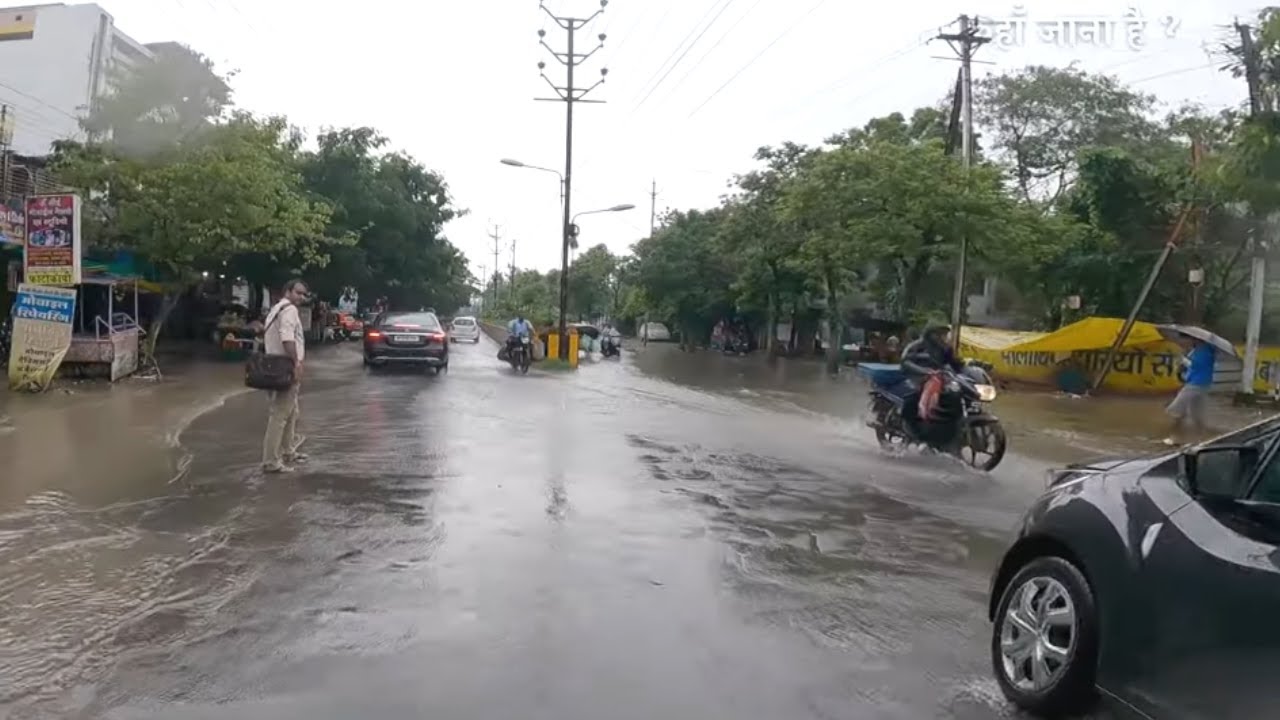 4K- Indore Monsoon Rain city tour 2022  GOPRO