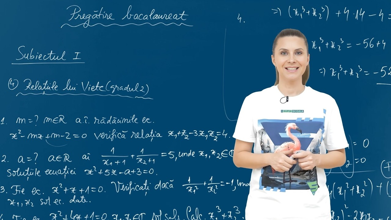 Relațiile lui Viete - ecuații de grad II–Aplicații–Pregătire Bacalaureat Matematică, Model Subiect I