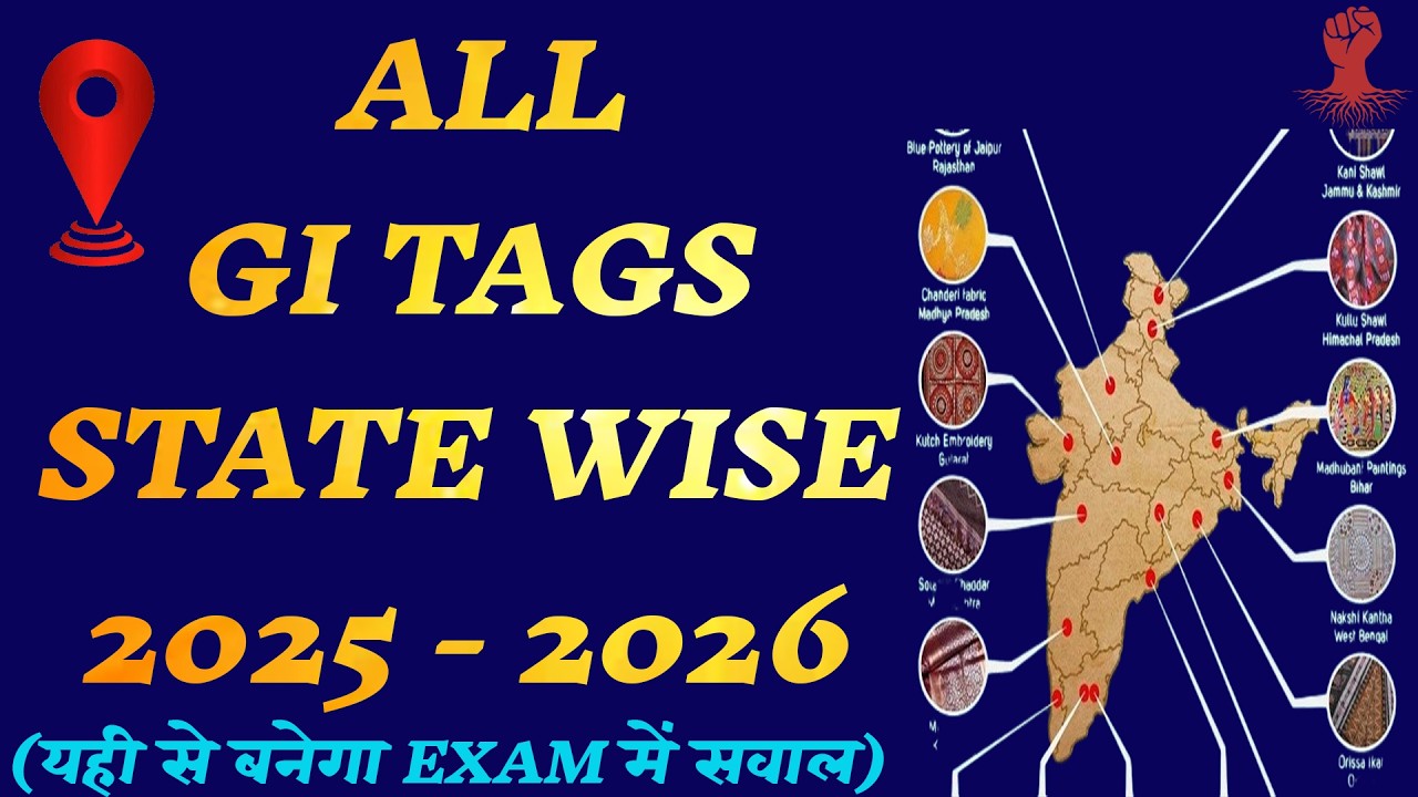 नए GI टैग 2026 | GI Tags 2025–26 | जीआई टैग क्या है | Important Questions | Current Affairs