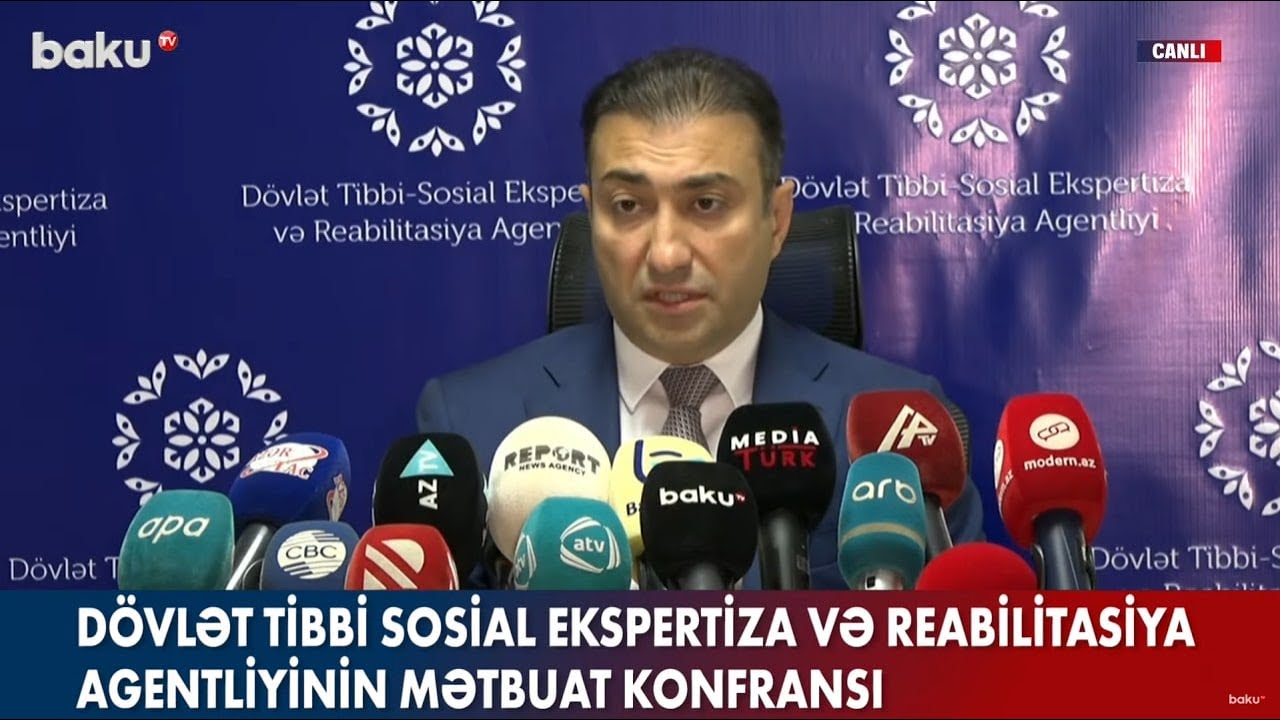 Dövlət Tibbi-Sosial Ekspertiza və Reabilitasiya Agentliyində brifinq -  CANLI | BAKU TV (10.06.2022)