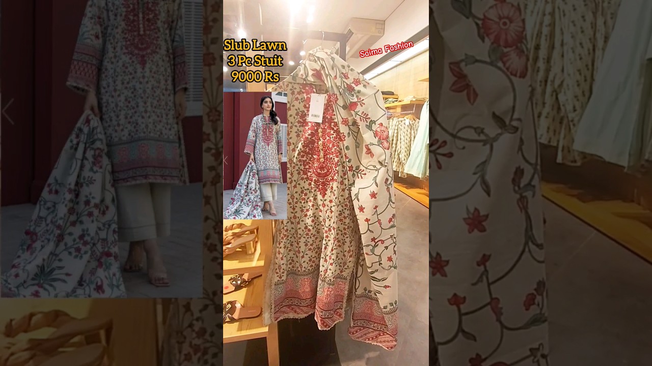 khaadi Slub Lawn Stitched Embroidered suit/ New arrival 2024