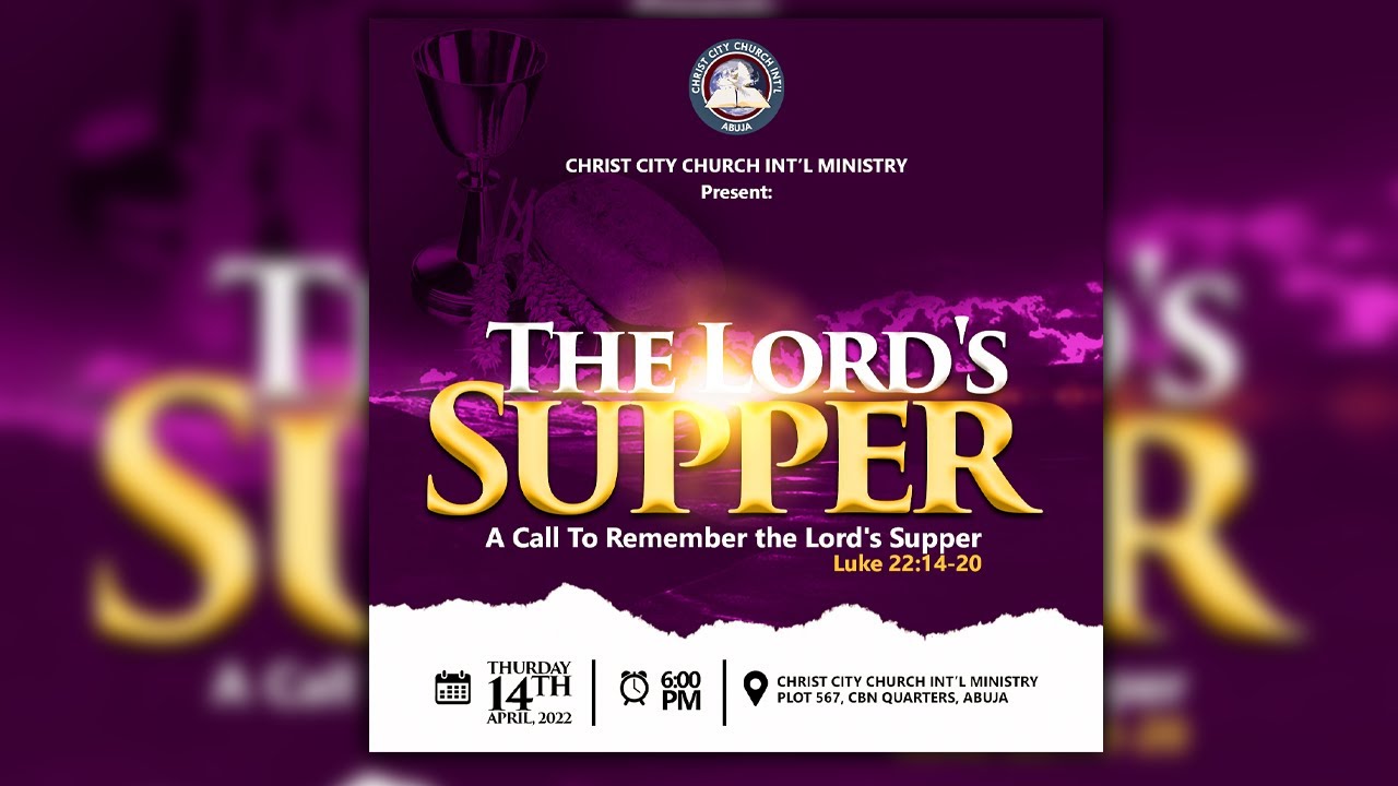 The Lord's Supper | Church Flyer Design | How to design a Church flyer in Photoshop