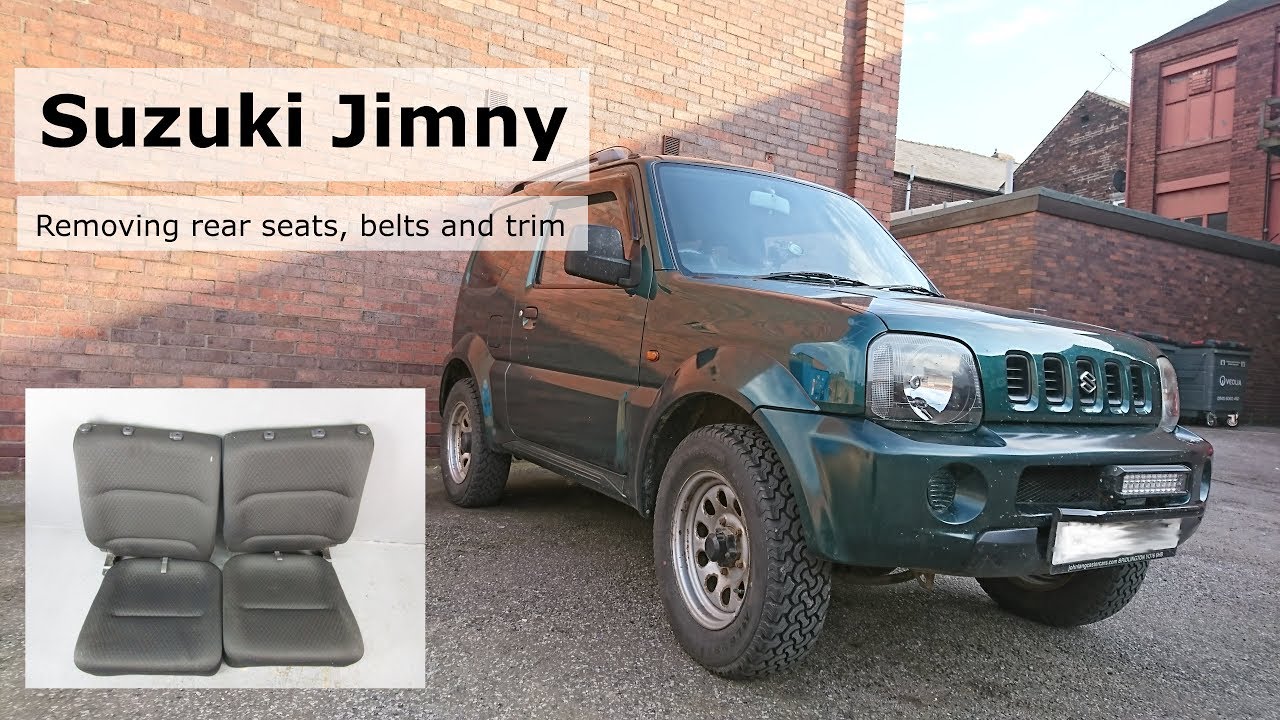 Suzuki Jimny — снятие задних сидений, ремней и обшивки
