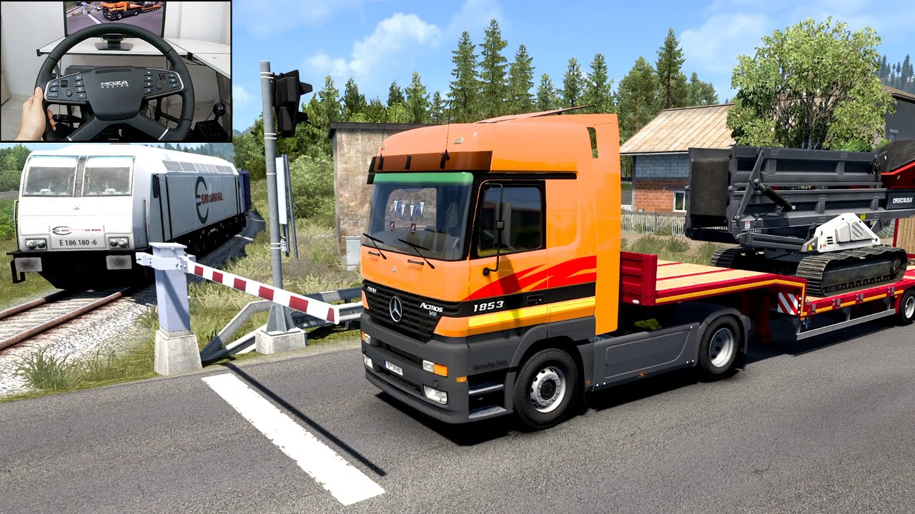 Mercedes Actros MP1 realistic drive in Bulgaria | Euro Truck Simulator 2 | Steering Wheel Gameplay