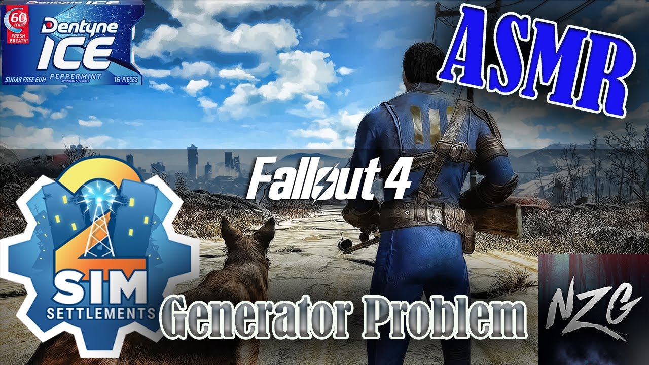 ASMR Fallout 4 Sim Settlements 2 Generator Problem | Relaxing😴 | Gum Chewing 🍬 Whisper 💤