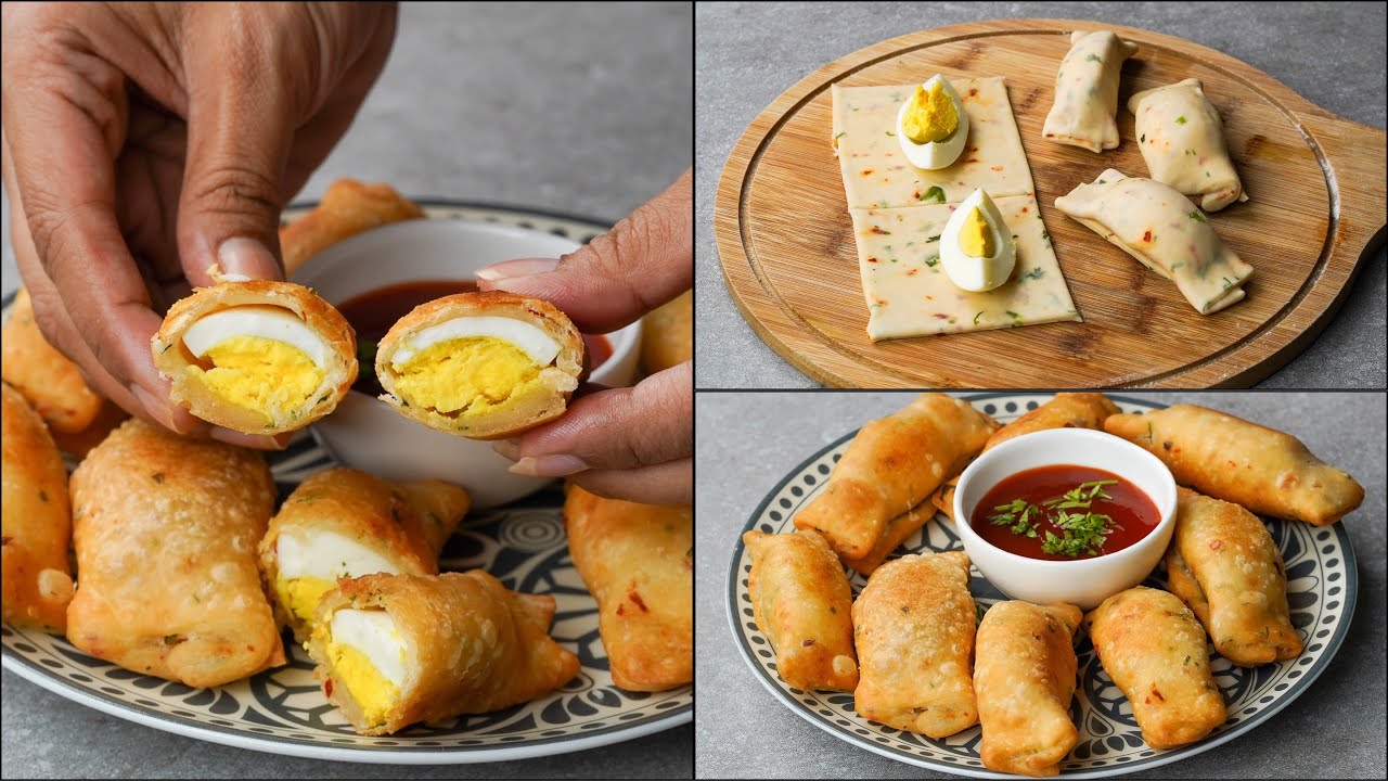 Egg Roll Recipe | Egg Flour Nashta Recipe | Egg Snacks Recipe | Instant Egg Flour Roll Snacks Recipe