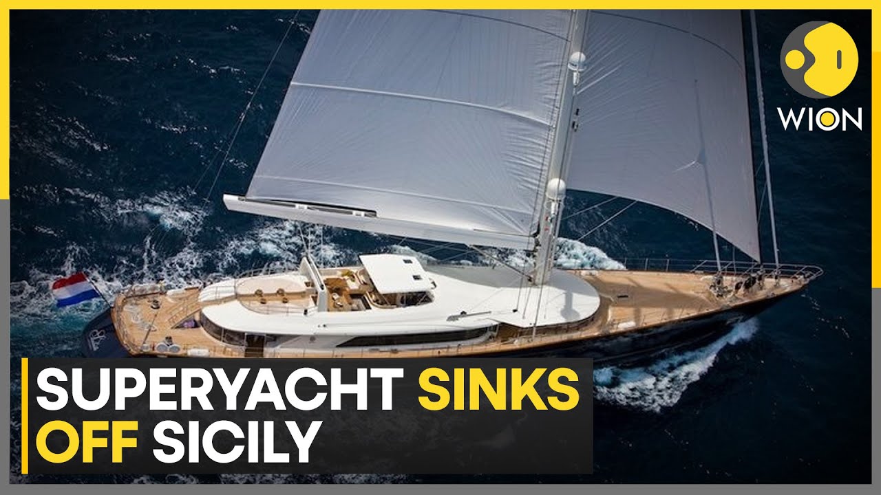 CCTV footage captures the moment storm hit Superyacht 'Bayesian' | WION