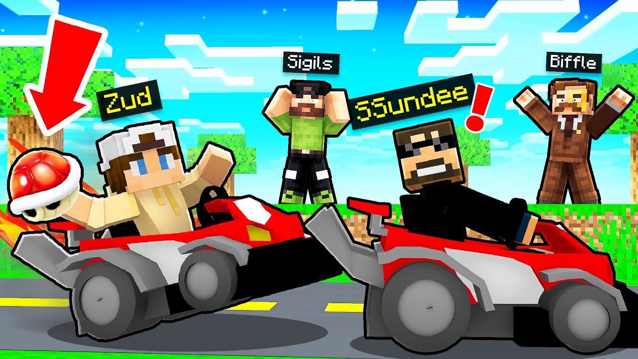 Speed Racing with Karts in Minecraft...