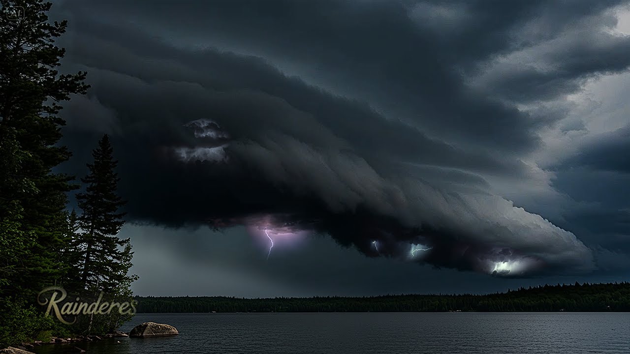Dark Clouds Over the Lake | Cinematic Thunderstorm Ambience