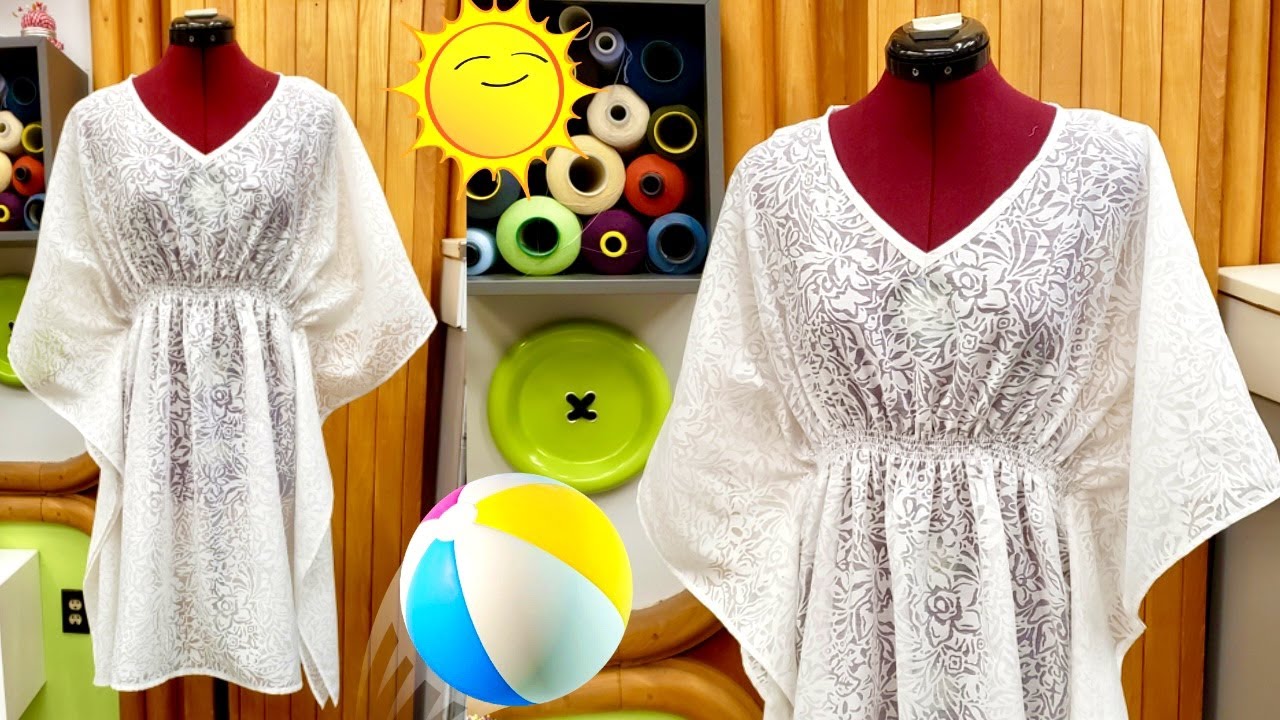 How to Sew a Beautiful Swim Cover-Up for the Summer! ☀ *FREE PDF INSTRUCTIONS INCLUDED!!!*